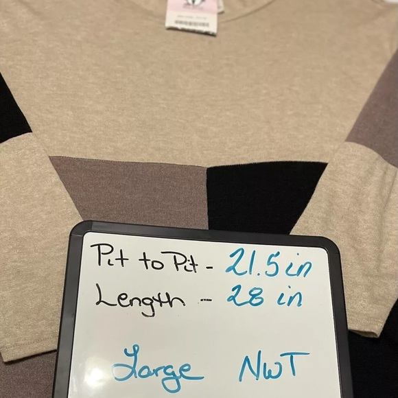 BiBi Womens Sweater Color Block Size Large Soft Office Lightweight Casual NWT - Picture 9 of 9